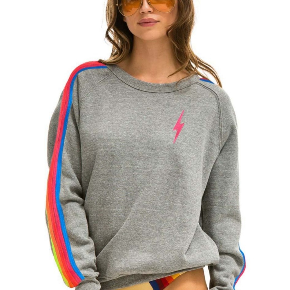 Aviator Nation bolt embroidery crew neck. Lightly worn unisex size S